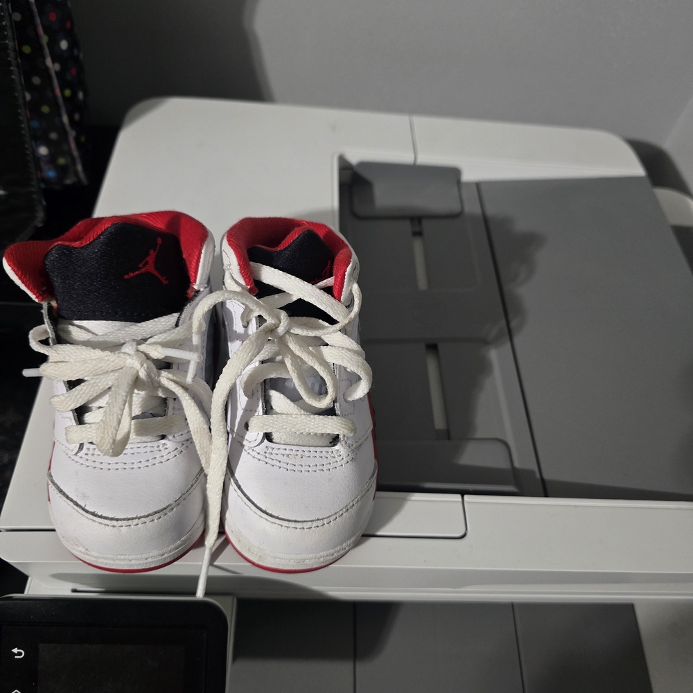 Jordan Kids' Sneakers in White and Red